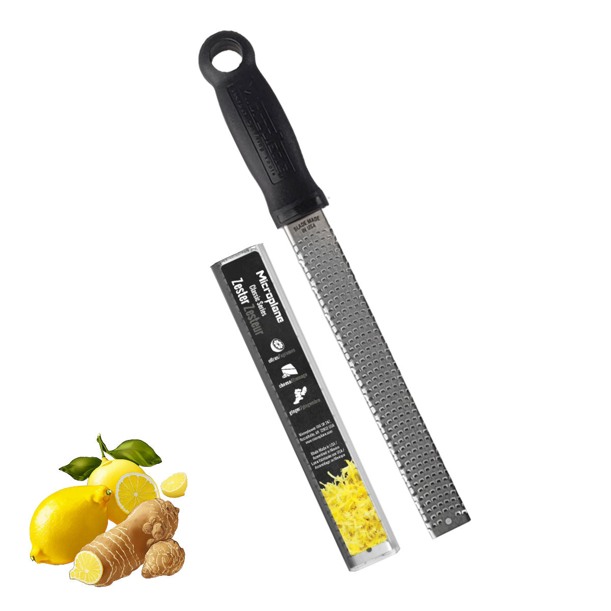 Microplane Classic Zester Grater with black handle