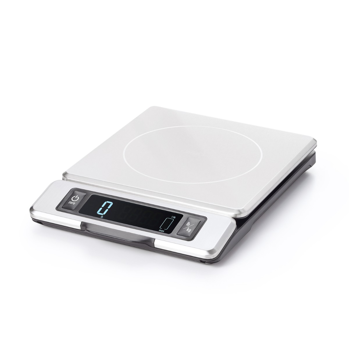 OXO Good Grips 11 lb stainless steel food scale with pull-out display